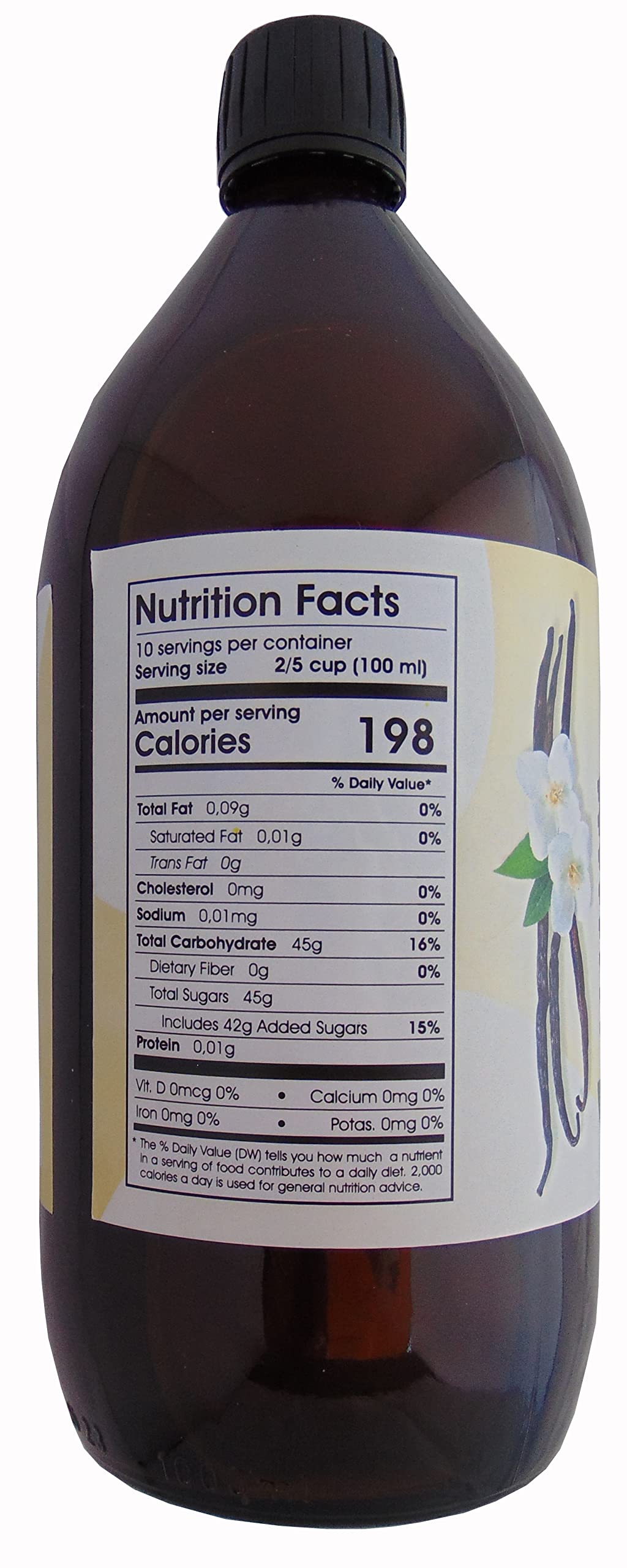 Extracto de vainilla natural, hecho de vainilla natural, sin alcohol, 1 litro, Halal