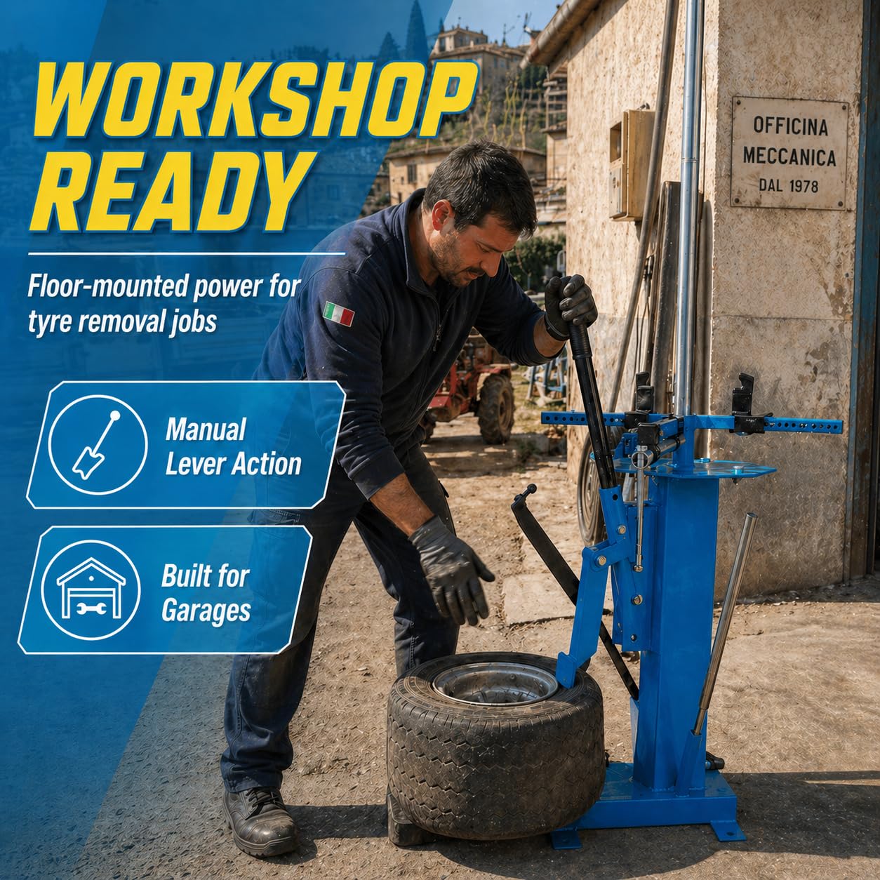 KATSU Tools Desmontadora Manual Universal de neumáticos para neumáticos de hasta 21", para Motocicletas y minimotos, Herramienta para Montaje y desmontaje de Ruedas, Modelo 451339