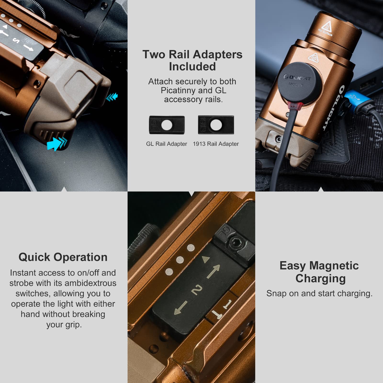 OLIGHT PL-3R VALKYRIE オーライト ウエポンライト PL-3R Valkyrie Rechargeable Rail Mounted Tactical Light- Olight