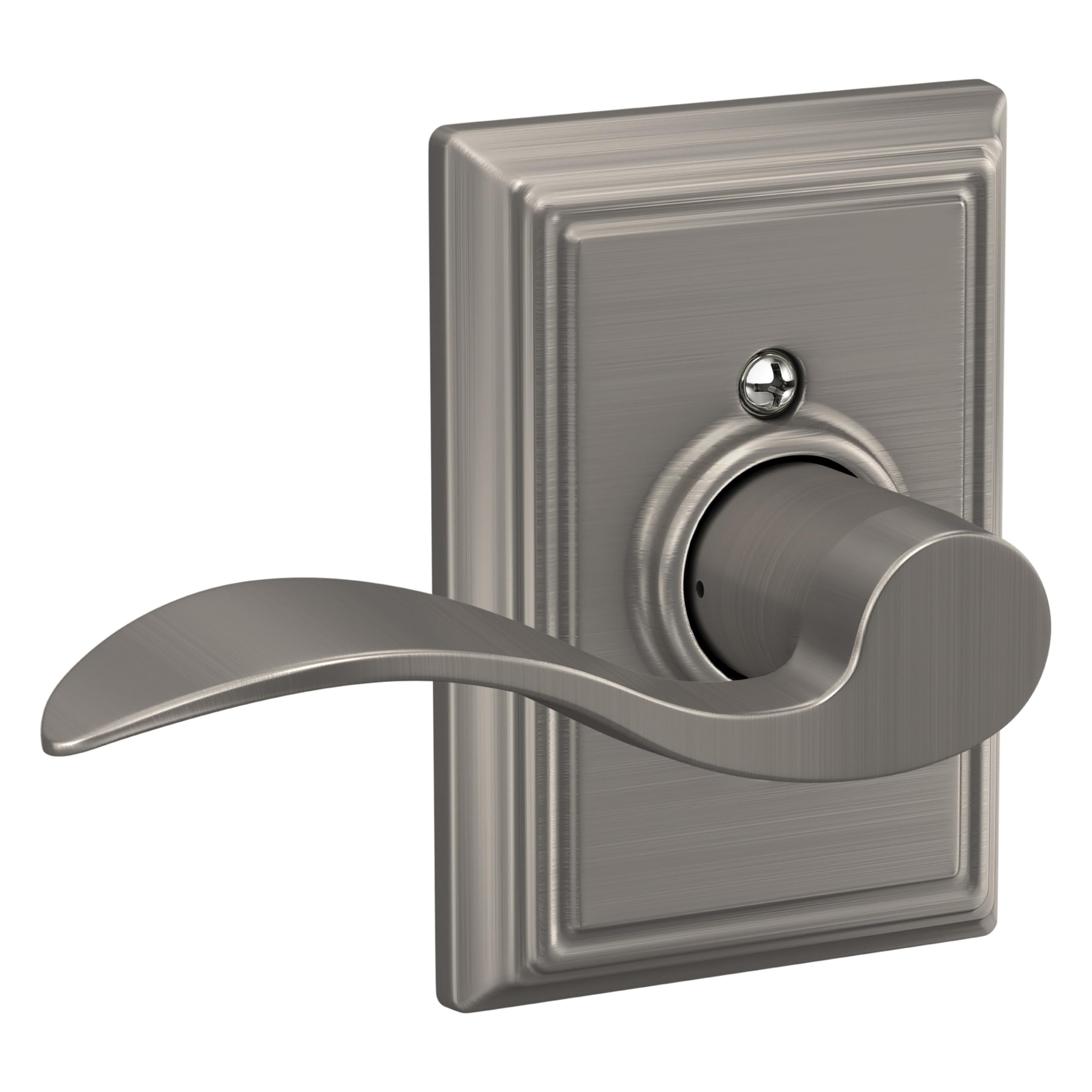 SCHLAGE Accent Non-Turning Dummy Door Handle, Right Handed, Satin Nickel