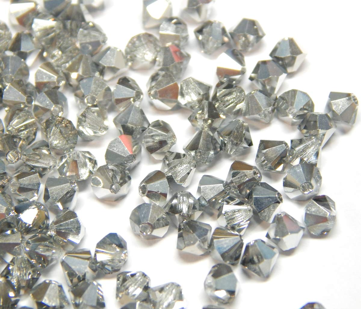Perlin Czech Preciosa CZ Crystal Bicone Beads, 4 mm, Pack of 40, Crystal Labrador, 4x4 mm - Image 4