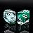 Haxtec Resin DND Dice Set 7PCS Green Clear Mylar Galaxy Polyhedral D&D Dice for Roleplaying Dice Games Compatible with Dungeons and Dragons