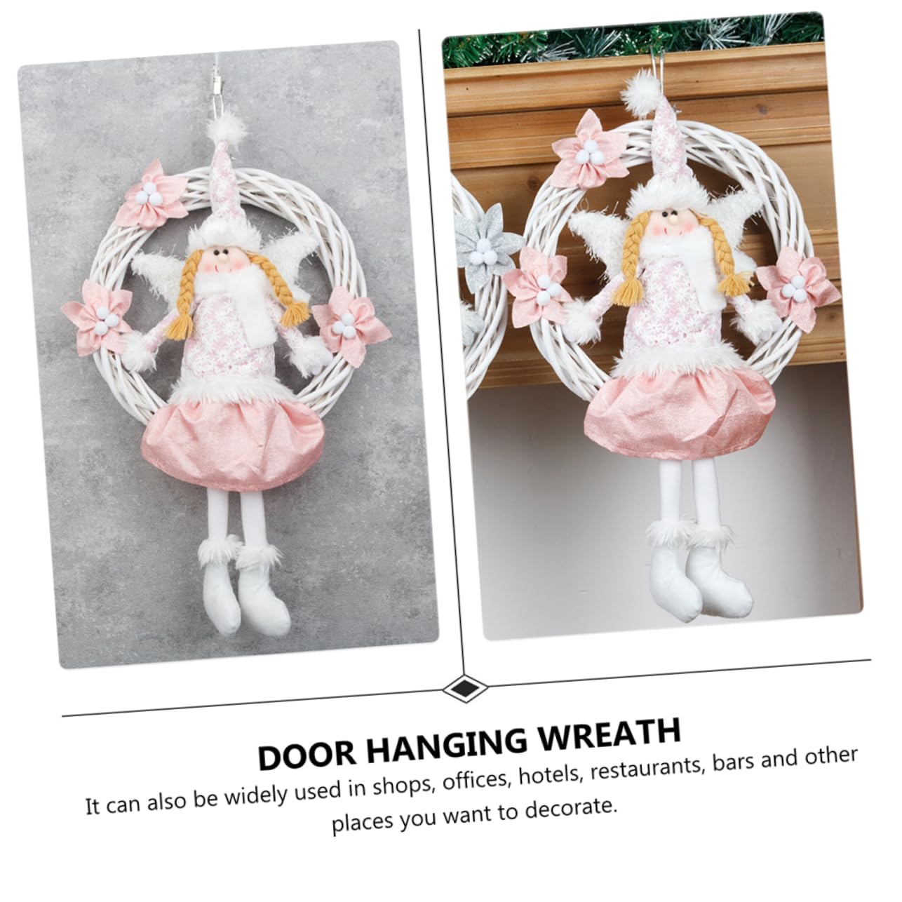 Colgante Ángel para Decoración Navideña Navideña para Colgar Puerta o Pared De Fiesta