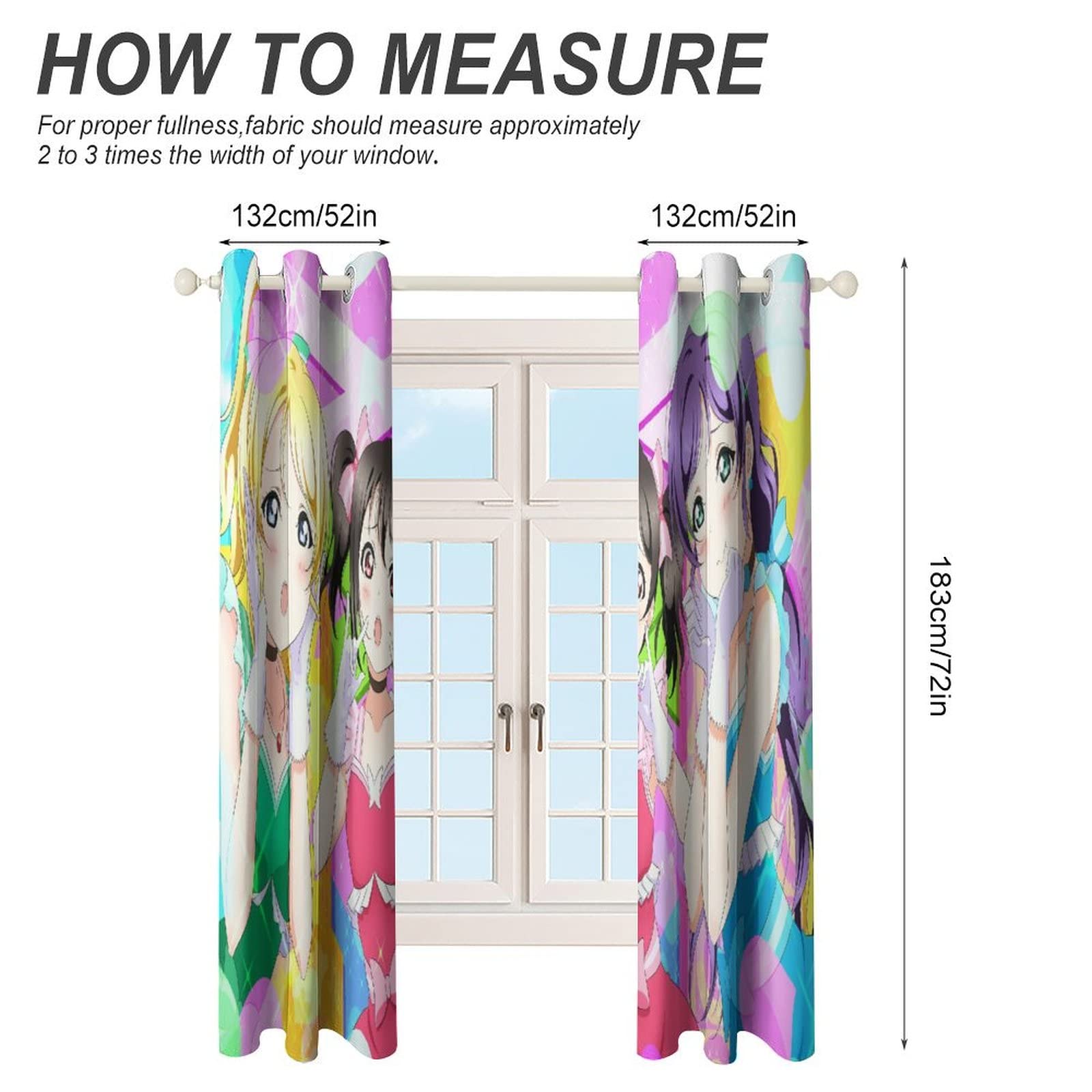 Amazon｜ラブライブ! カーテン 遮光 断熱 穴あきカーテン 1級遮光