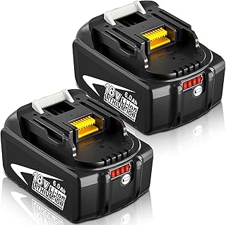 Upgraded to 6.0Ah BL1860B Replacement Battery Compatible with Makita 18V Battery Lithium Ion BL1860 BL1850 BL1850B BL1840 BL1840B BL1830 BL1830B BL1815 BL1815B LXT-400(Black)