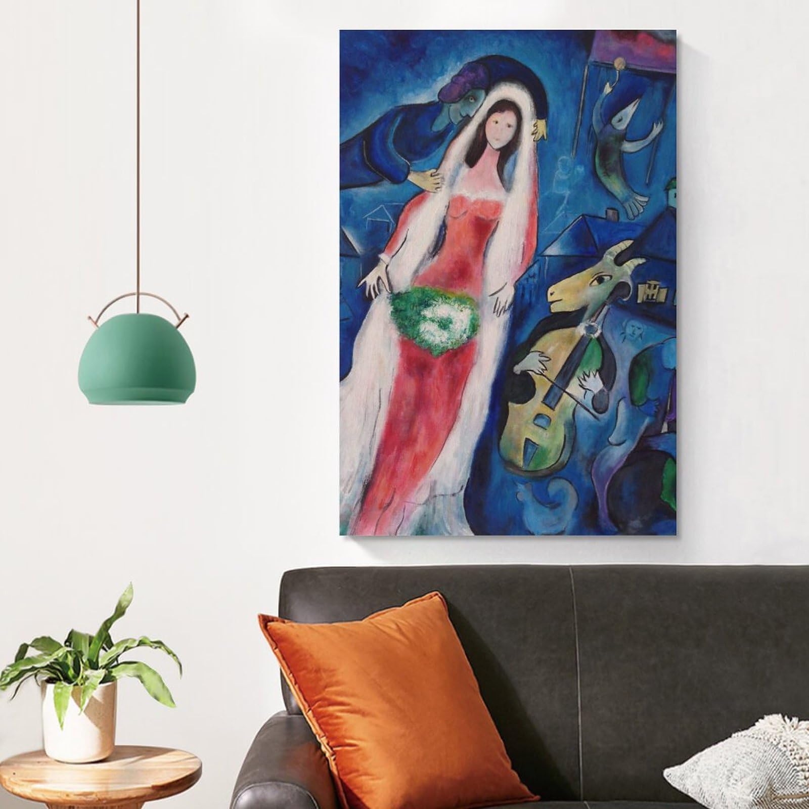 LUBOYANG Poster Con Stampa Artistica Su Tela Di Marc Chagall La Mariée