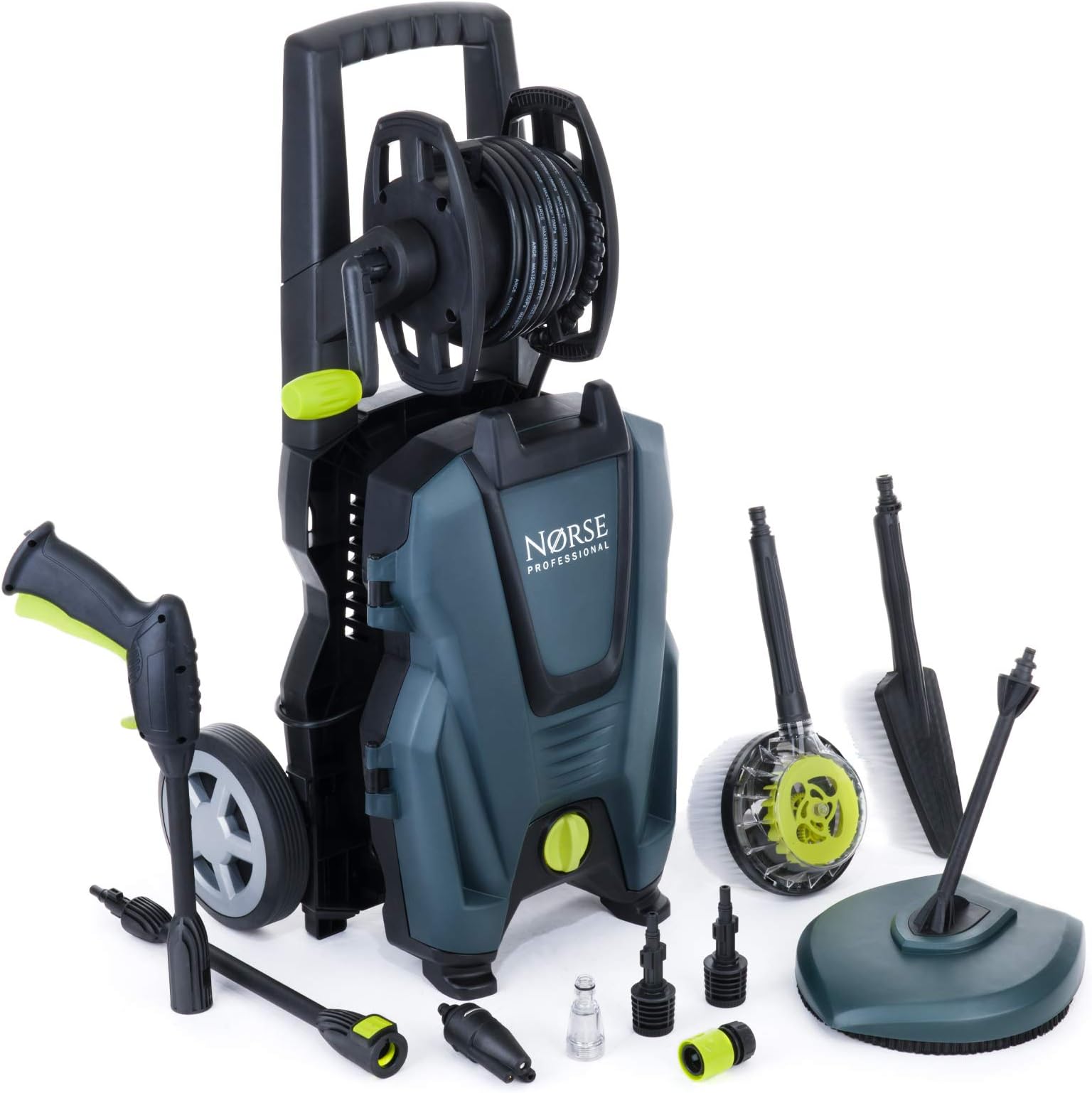 Norse SK125 High Power Pressure Washer 160 Bar / 2350 PSI Portable Electric Jet Washer for Patio Car Driveway & Garden with Wide Range of Accessories