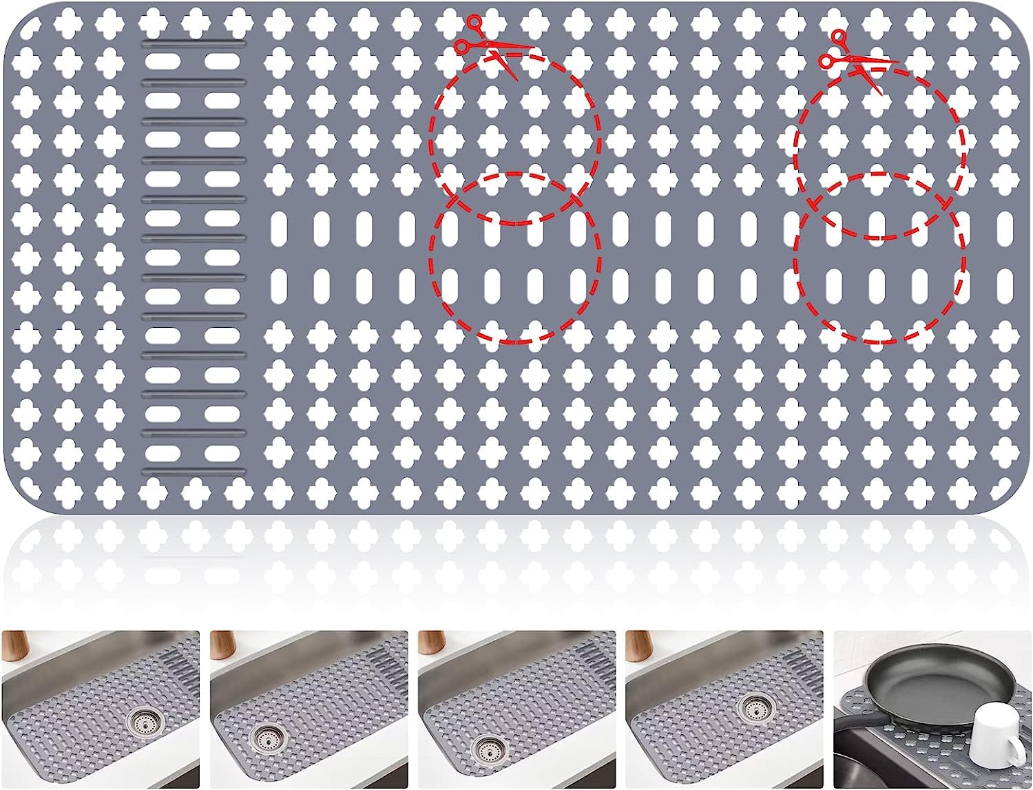 シンクパッド　キッチンシンクプロテクター シンク下用シンクラック Amazon.co.jp: キッチンシンク用シリコンシンクプロテクター