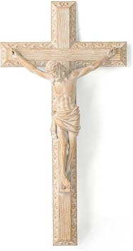 BC Catholic Crucifix Wall Cross, 12" H Jesus Christ Home Decor