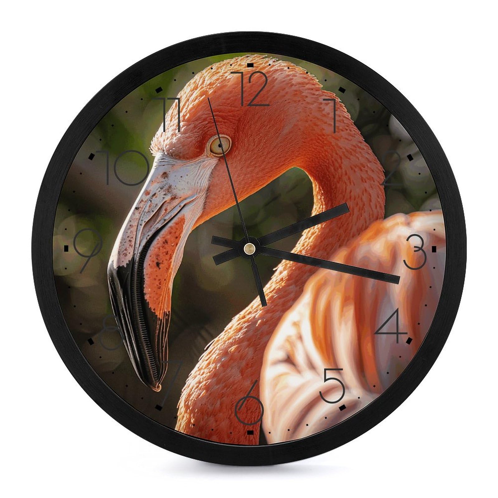 Horloge murale de 25,4 cm silencieuse avec motifs animaux pour toute la maison