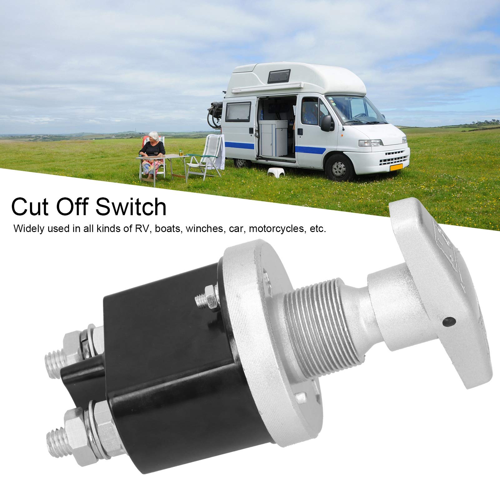 1500A 48V Battery Isolator Disconnect Power Cut Off Switch, Battery Disconnect Cut Off Switch for Marine Boat Car Motorcycle, Compact Size with ABS and Aluminium Alloy, Easy