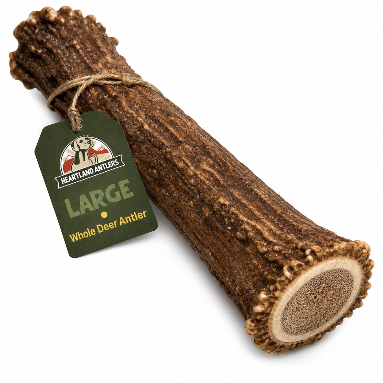Deer Antlers for Dogs Large - 6-8 Inch Heartland Antlers Dog Chew