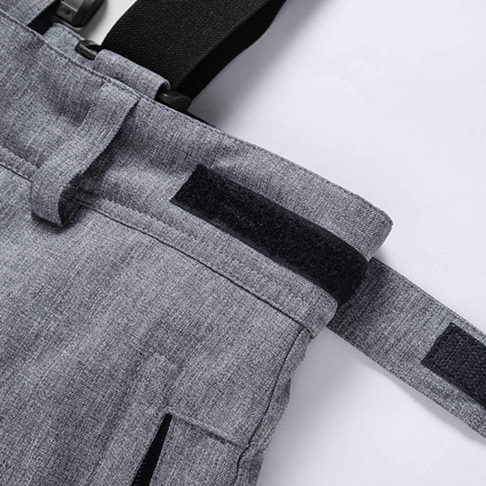 IQYU Pantaloni da sci da donna con bretelle – Pantaloni da neve da donna, impermeabili, caldi, invernali, termici, per attività all'aria aperta, da uomo, caldi, in softshell, antivento, da snowboard,