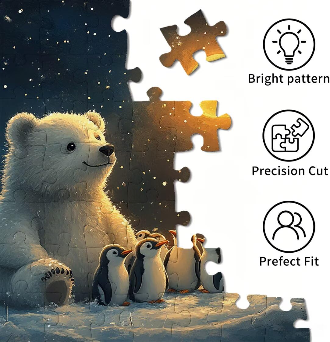 Puzzle 5000 elementów dla dorosłych, gry rodzinne, zwierzę zima, n-100
