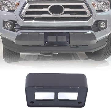 Front Bumper License Plate Mounting Bracket Frame Holde Compatible with Toyota Tacoma 2016-2022, Replacement for TO1068134 | 615343567662, 7510104010 Accessories