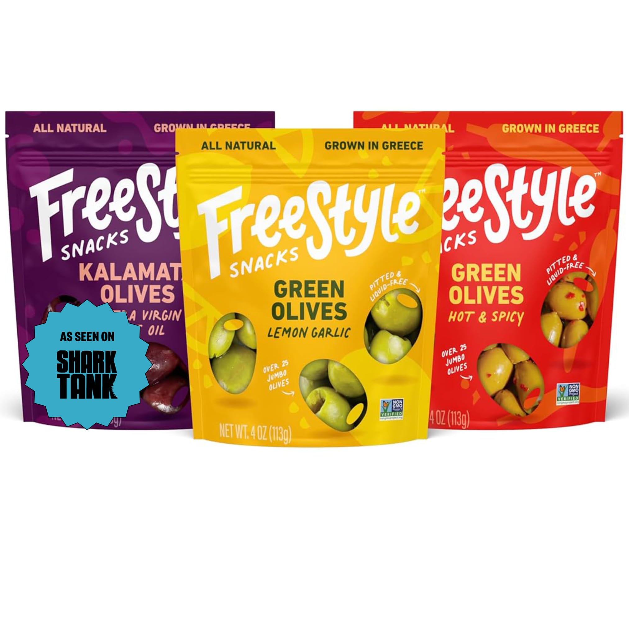 Amazon.com : Freestyle Snacks Olive Snack Packs - As Seen on Shark