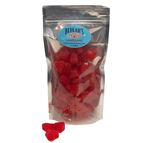Miniatura 2 de Beulah's Corazones de juju de cereza, paquete de 1 libra, 50 piezas de dulces, corazones de azufaifo, corazones de cereza a granel