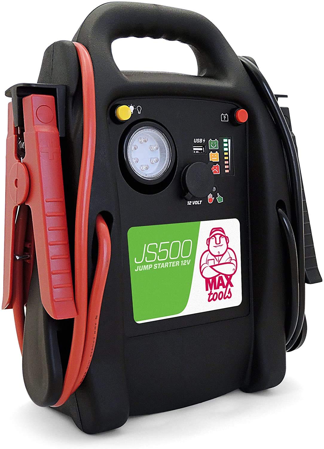 MAXTOOLS JS500UK, JS500, Professional Portable Jump Starter for Cars