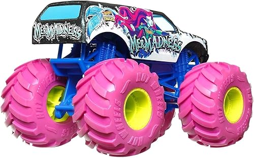 Miniatura 2 de Hot Wheels Monster Trucks - Camión de juguete de metal fundido a presión de gran tamaño a escala 124 (2023 MerMADNESS)