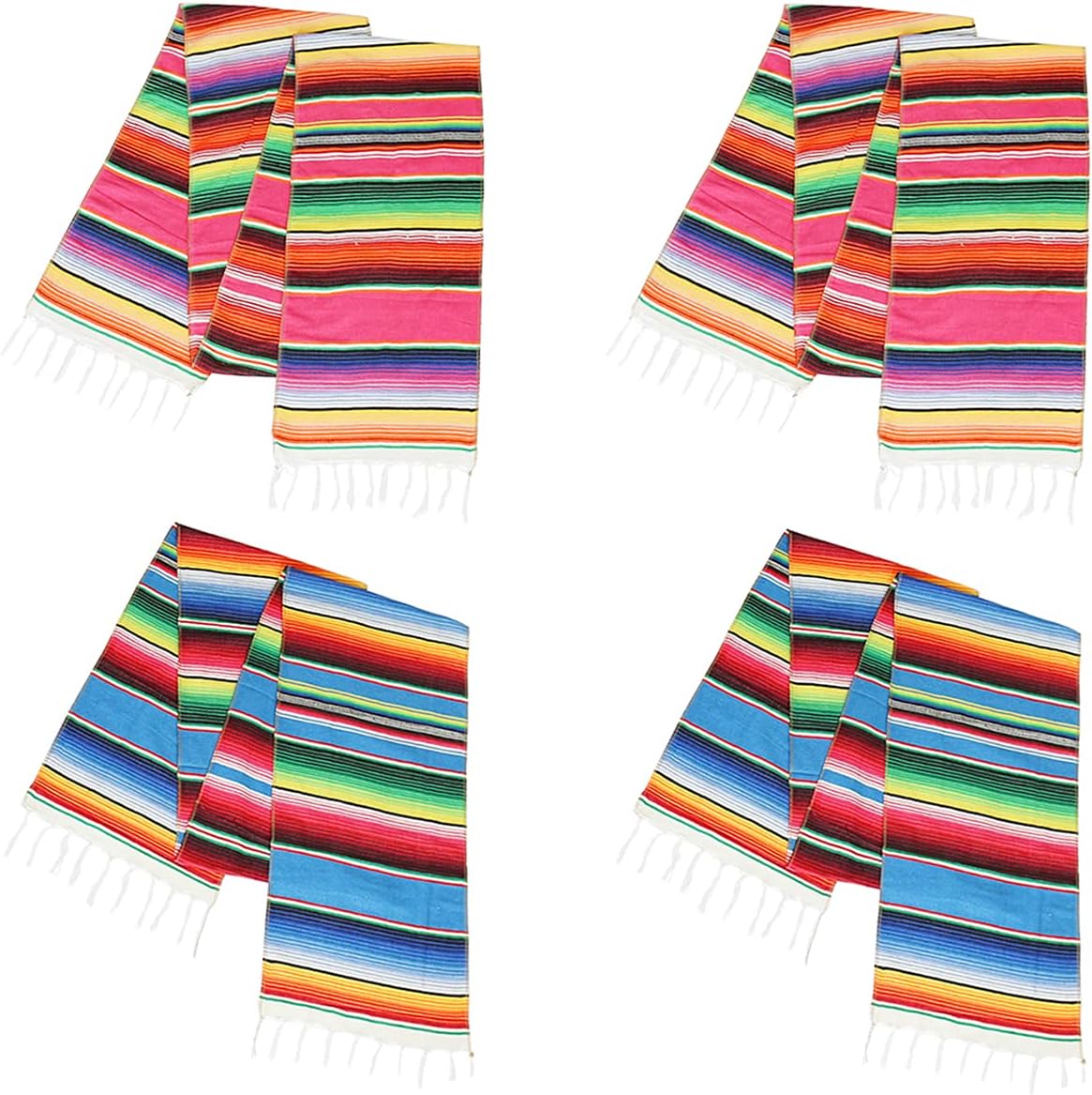 HELAKU Mexican Table Runner Mexican Serape Blanket Fabric
