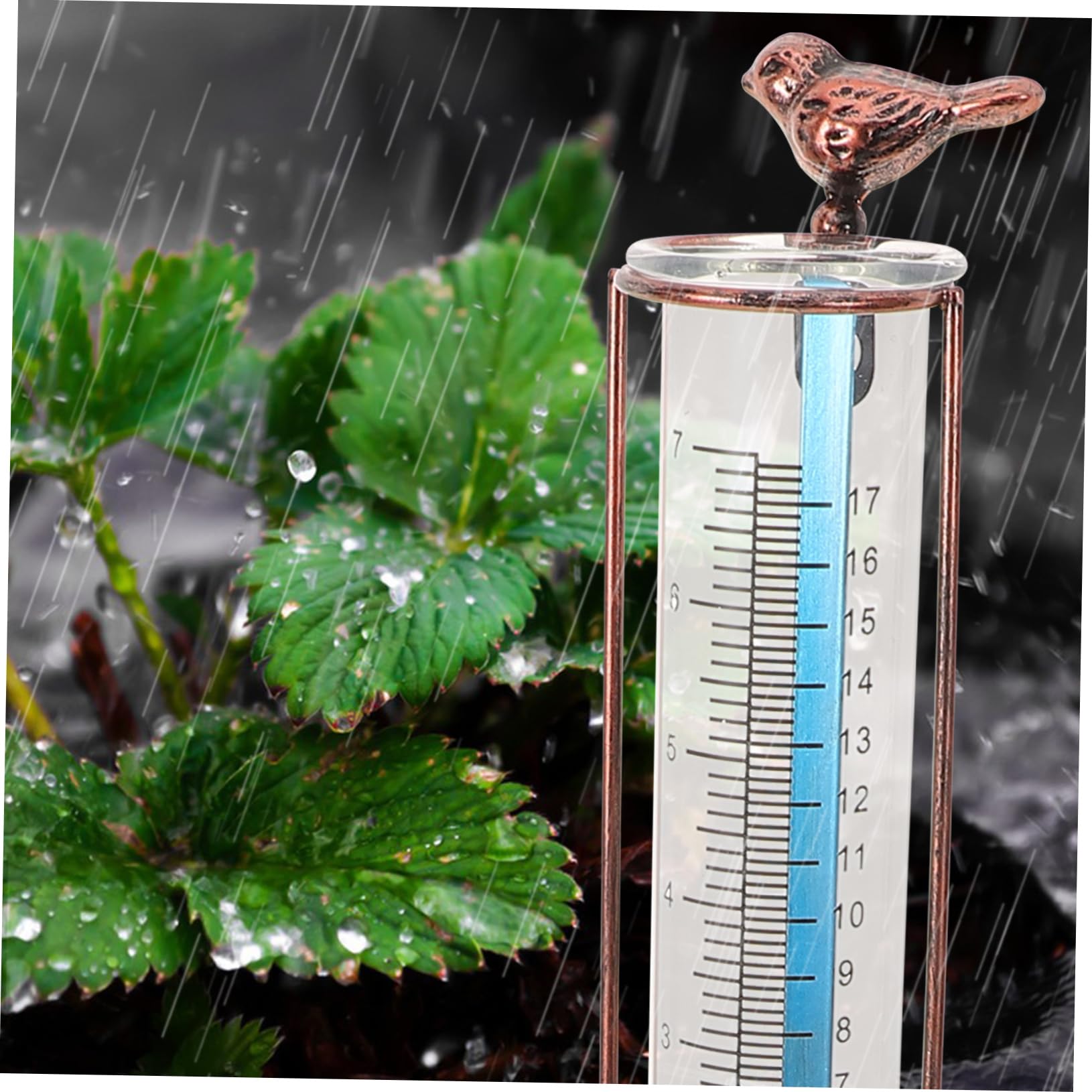 iplusmile 3pièces Pluviomètre De Remplacement pour Jardin Tube De Pluie avec Base pour Mesures Précises Extérieur