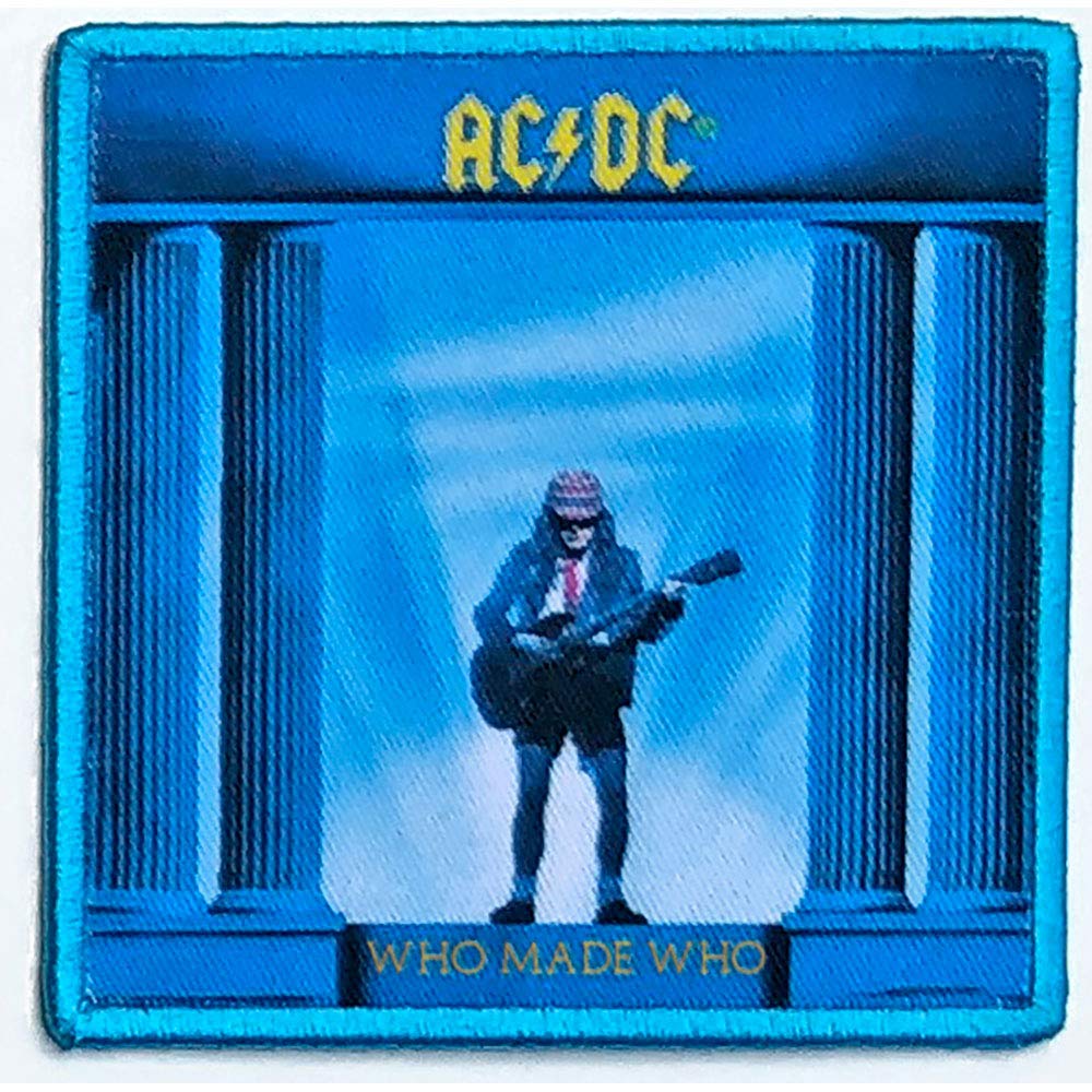 Ac/Dc Patch Who Made Who Album Cover Band Logo Official Blue Size One Size