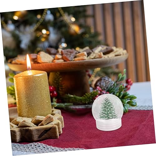 Miniatura 6 de VOSAREA Globo de nieve de plástico, 10 unidades, globo de nieve, globo de agua, bola de plástico transparente con tapa de rosca rellenable, globo de