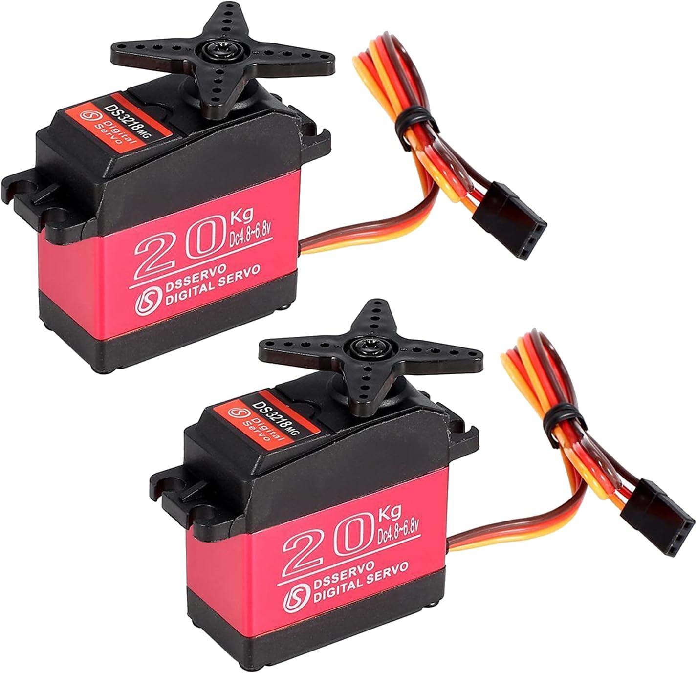 RUIZHI 2 Pcs DS3218 RC Digital Servo, 20KG RC Servo Motor High Torque