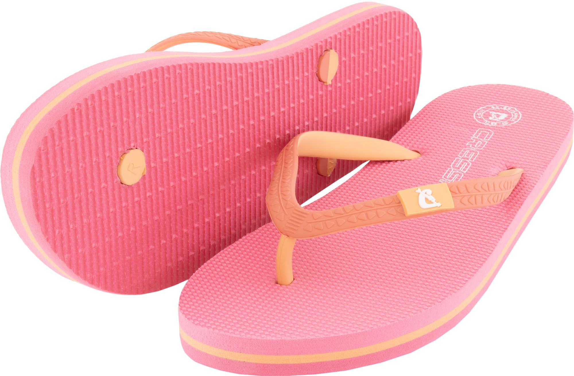 CRESSI since 1946 - St Tropez Flip Flops - Perfect for Beach, Sea, Pool, Gym, Leisure, Quick Drying, Soft Shock Absorbing, Non Slip, Pink/Coral - 41/42 EU