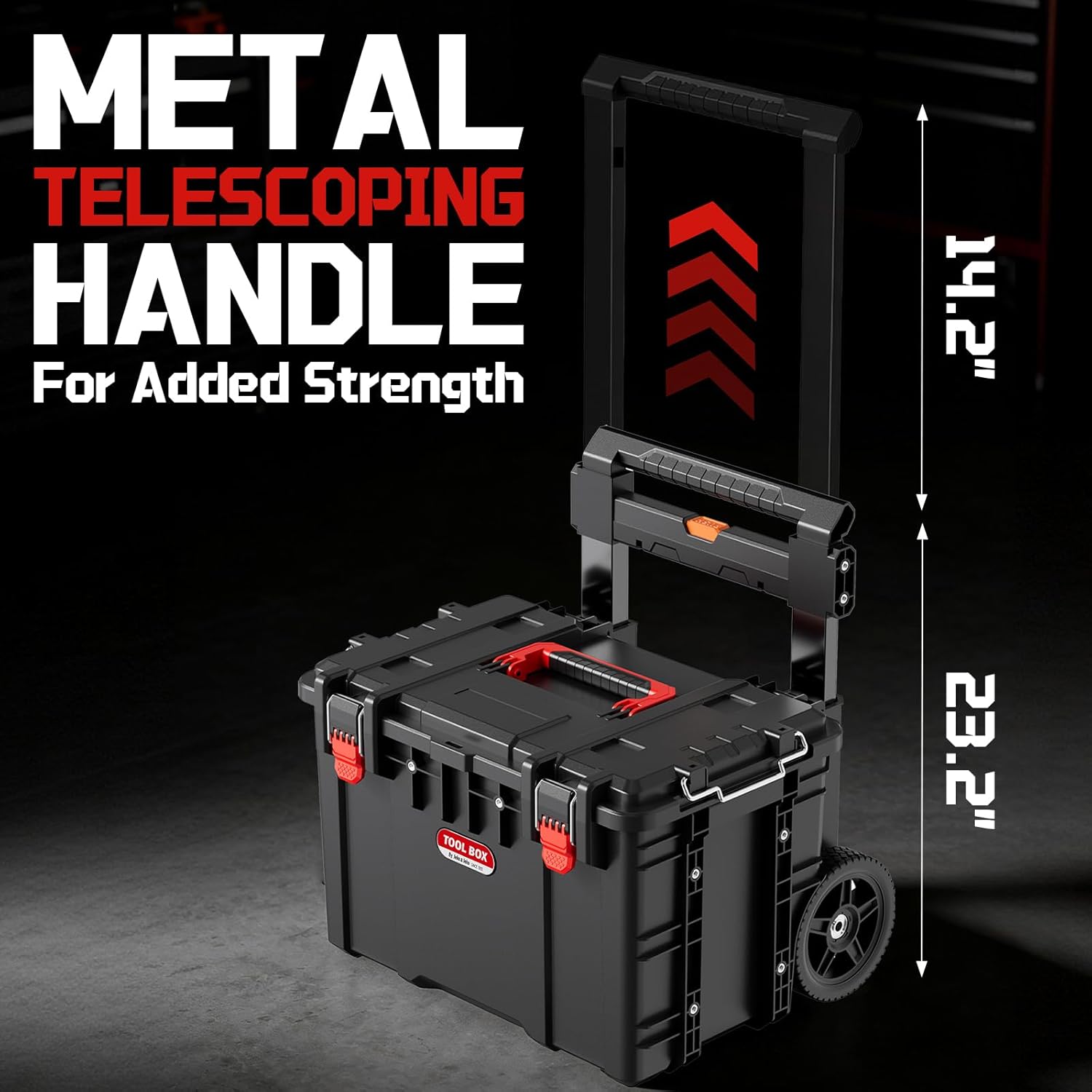 JEKO&JEKO 3-Piece Rolling Modular Tool Box System with Large Rolling Tool Box & Small Parts Organizer for Garage Storage, DIY Projects, Professional Use & Home Repairs
