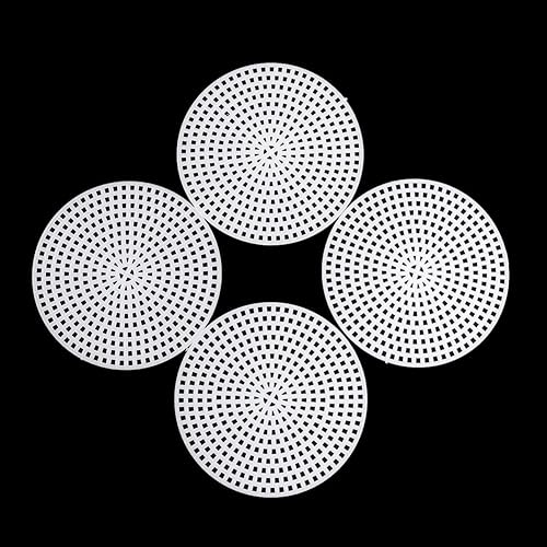 Miniatura 8 de MILISTEN Hojas de malla de lona de plástico transparente, 30 piezas de malla de lona redonda para malla de bricolaje, 3.0 in3 pulgadas, (blanco)