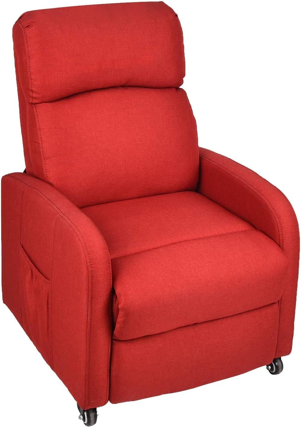 Fullwatt Kids Recliner Chair w/Lockable Carster Wheels,Side