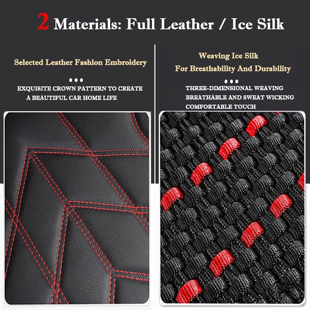 Camiones Fundas Asientos Camión Juegos de Cubreasientos Compatible con para DAF XF XG/XG+ XD CF LF MX-11 MX-13 2001-2026 1SEAT,Style C-Red Ice Silk