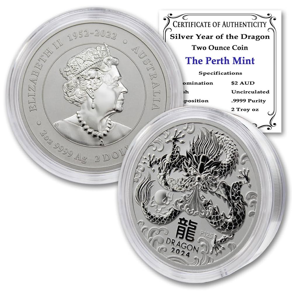 2024 P 2 oz Silver Australian Lunar Series III Year of the