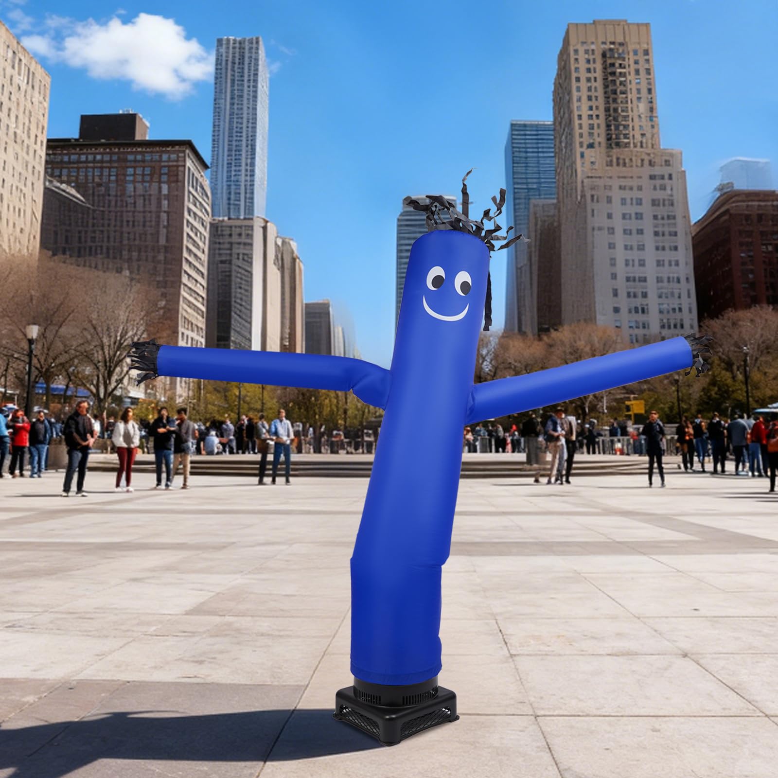 Aufblasbarer Lufttänzer mit 550W Gebläse - Aufblasbarer Schlauchmann Sky Puppet Dancer, 8ft höhe, Wackelnder Werbeschlauch für Festivalwerbung,Events & Werbung (Blau)