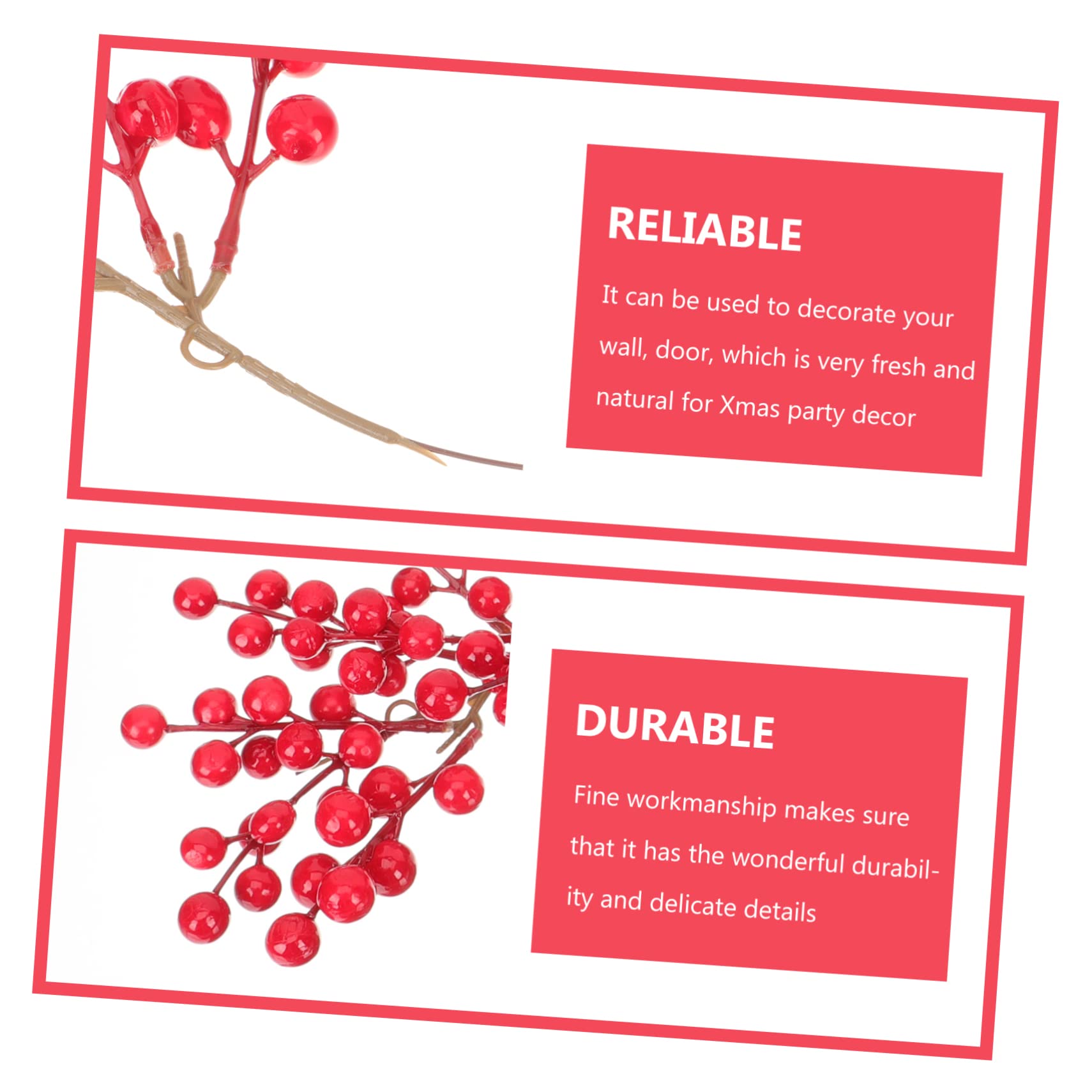 IMIKEYA 3St Weihnachtsdekorationen Dekorationen für die Haustür hängende Weihnachtsgirlande Weihnachts Party Weihnachten Party Christbaumschmuck Künstliche Beerengirlanden Plastik rot