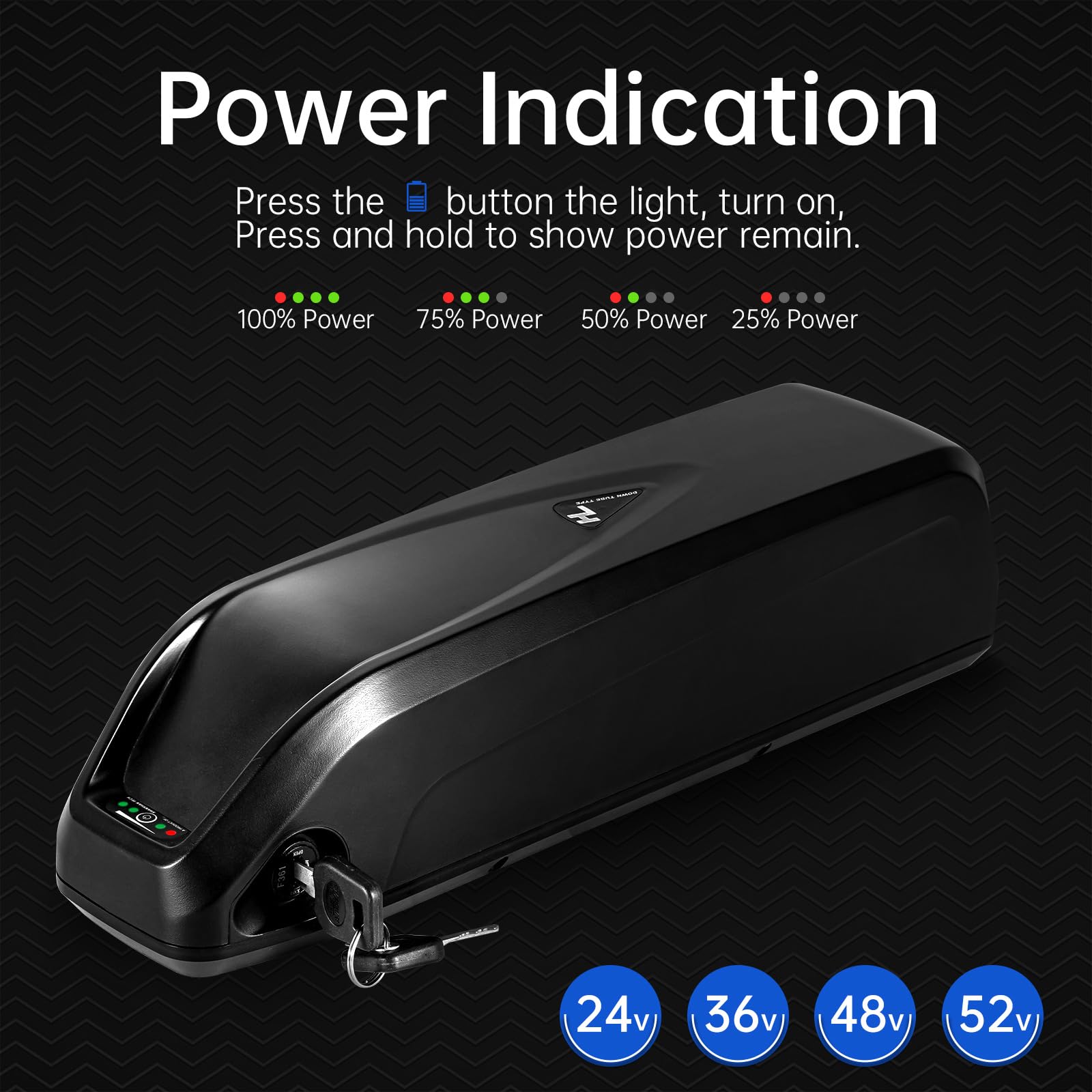 UnitPackPower Batterie pour vélo électrique 36 V 15Ah 250W 500W | Batterie au lithium compacte pour vélo électrique équipé d'un moteur