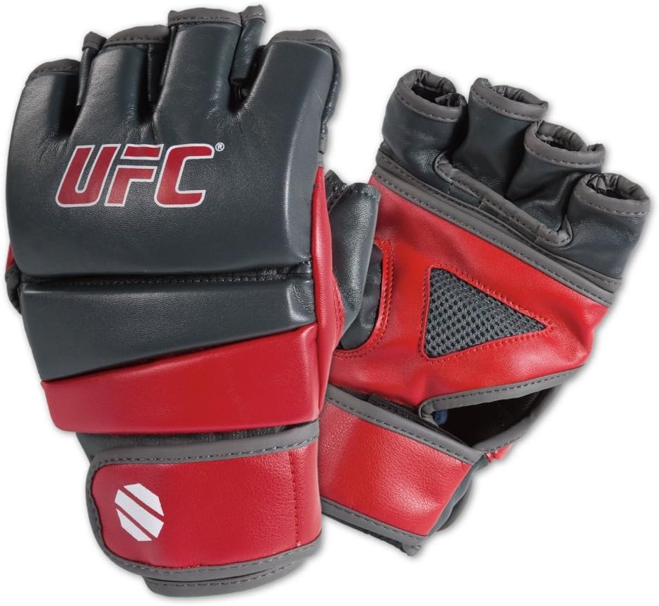 UFC MMA Practice Gloves, Gray/Red, Large/XLarge Martial