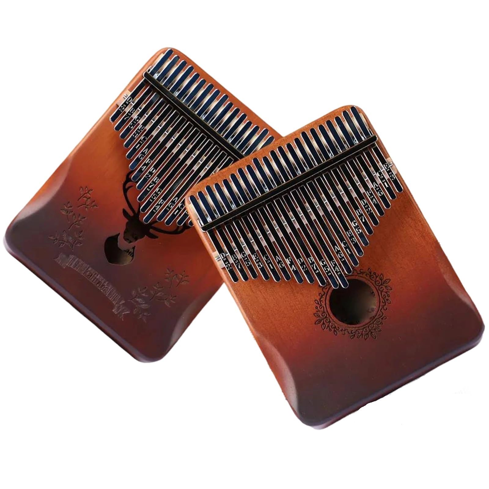 Początkująca Kalimba Kalimba 21klawiszowa Kciukowa Z Młotkami Do Strojenia I Przenośną Torbą Dla Początkujących Dorosłych(Style-Flower)