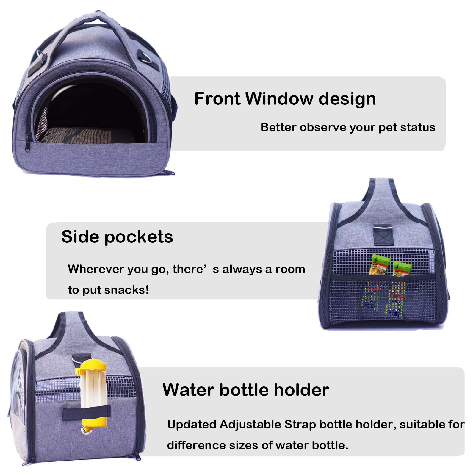 Rabbit Carrier, Small Pet Carriers for Guinea Pig Hamster Bird Bunny Bearded Dragon Kitty - Image 4