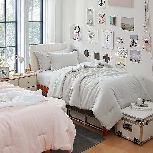 Miniatura 2 de Dorm Haul Cozy College - Juego de edredón - Ropa de cama individual XL - Gris Antártida