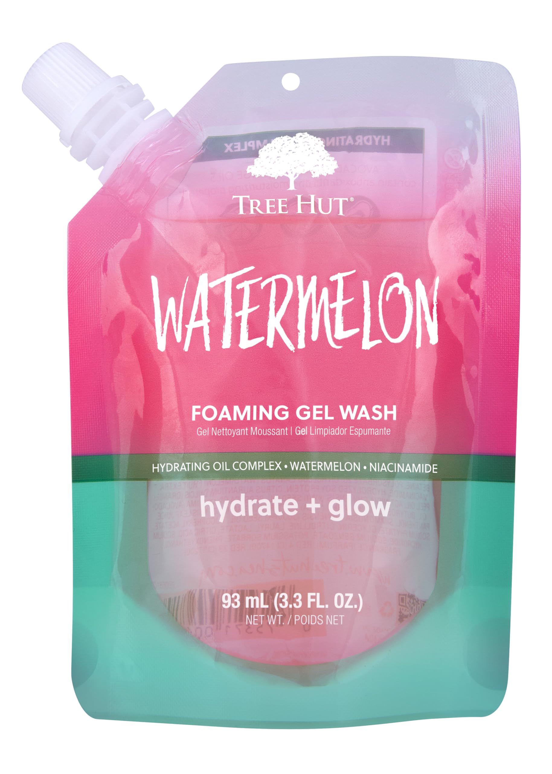 Tree Hut Travel Size Watermelon Foaming Gel Wash, 3.3 fl oz