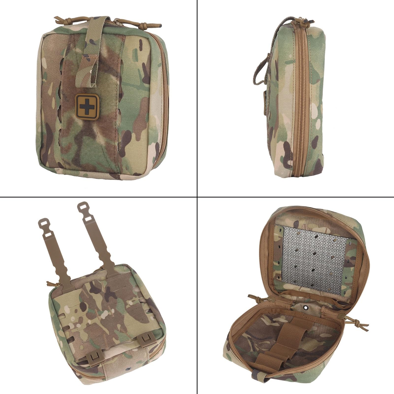 Tasca Medica Tattica MOLLE, Pouch IFAK Staccabile con Maniglia a Sgancio Rapido, Ampia Capacità per Kit Primo Soccorso su Gilet o Zaino