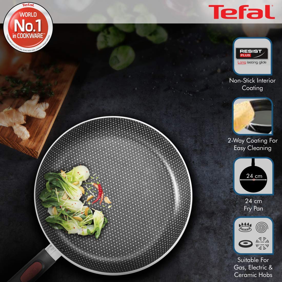 Tefal Simply Chef Fry Pan - Non-Stick & Easy Clean -2 Tefal Simply Chef Fry Pan - Non-Stick & Easy Clean -2