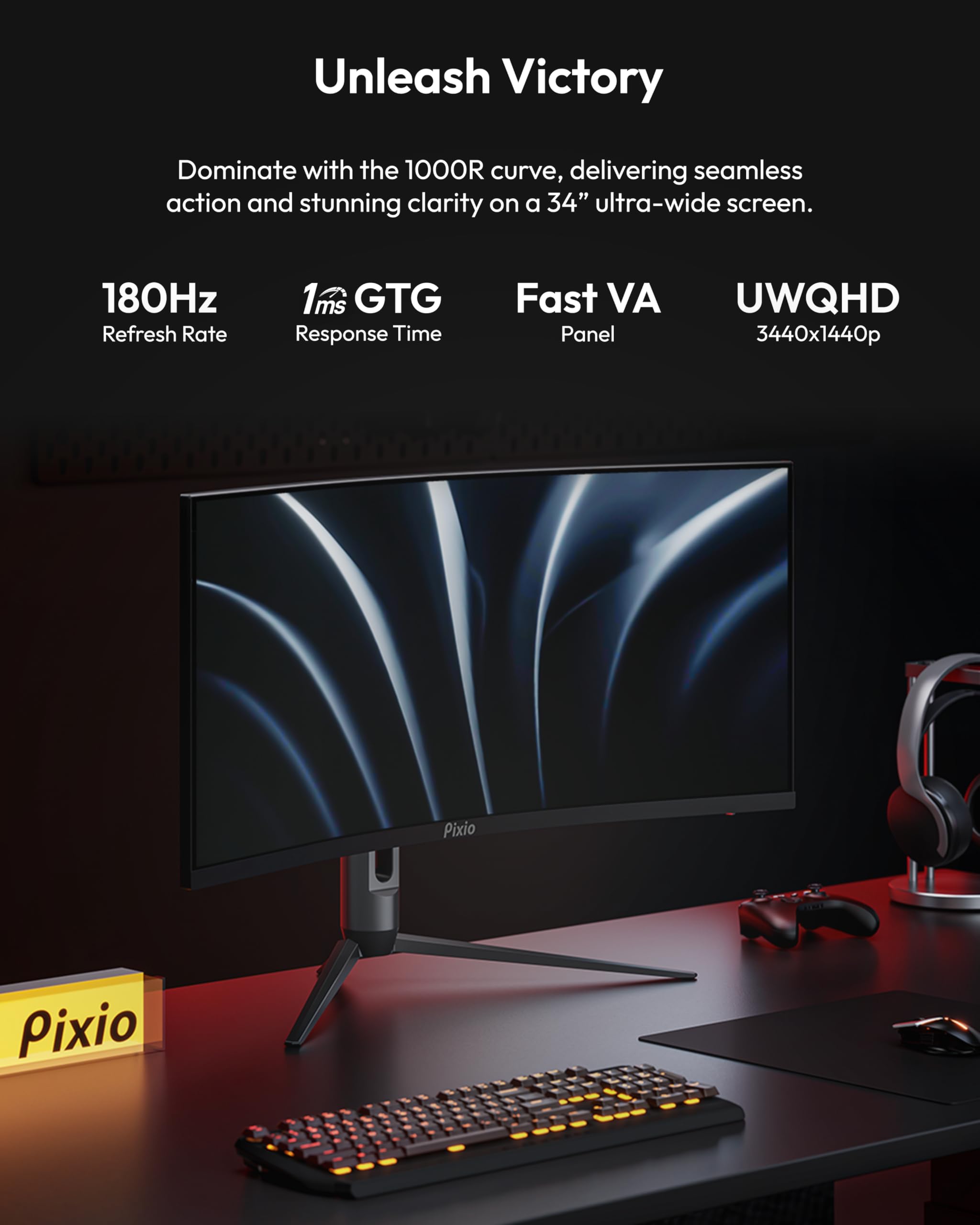 Amazon.co.jp: Pixio PXC348C Neo 34インチ 180Hz リフレッシュレート