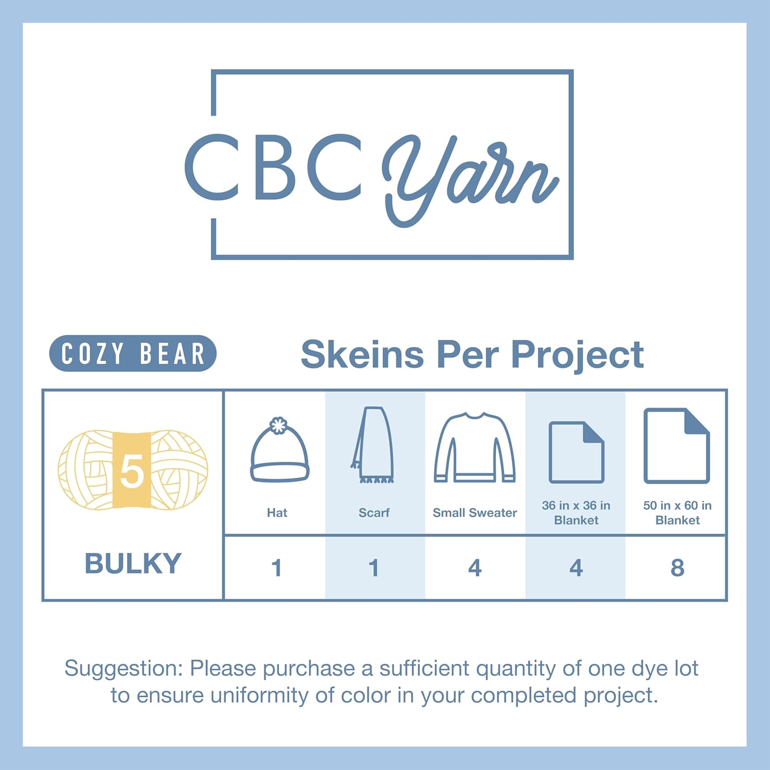 CBC Cozy Bear Gauge 5 Bulky Yarn - 2 Pack (7 oz / 200 g, 240 Yards Each Skein), Lavender, Chenille Yarn for Crocheting, Knitting, and Amigurumi