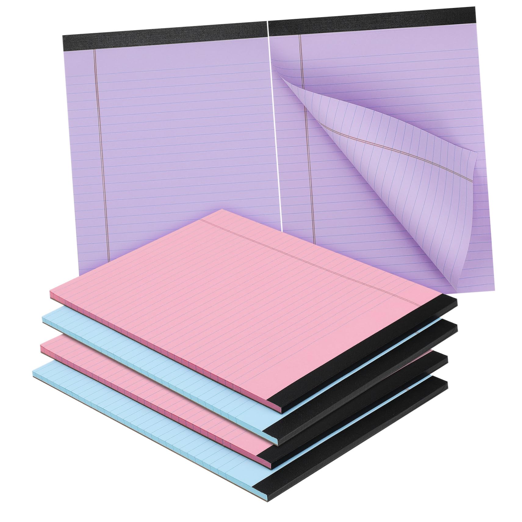 6 Stück Papier Notizblöcke mit Elegantem Design für Büro | Glatte Schreibfläche, Wenig Tintenverlauf, Reichlich Seiten für Studium und Skizzen, Einschulung Deko