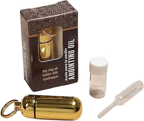 BROADMAN CHURCH SUPPLIES Porta aceite unción con llavero y cuentagotas - Latón