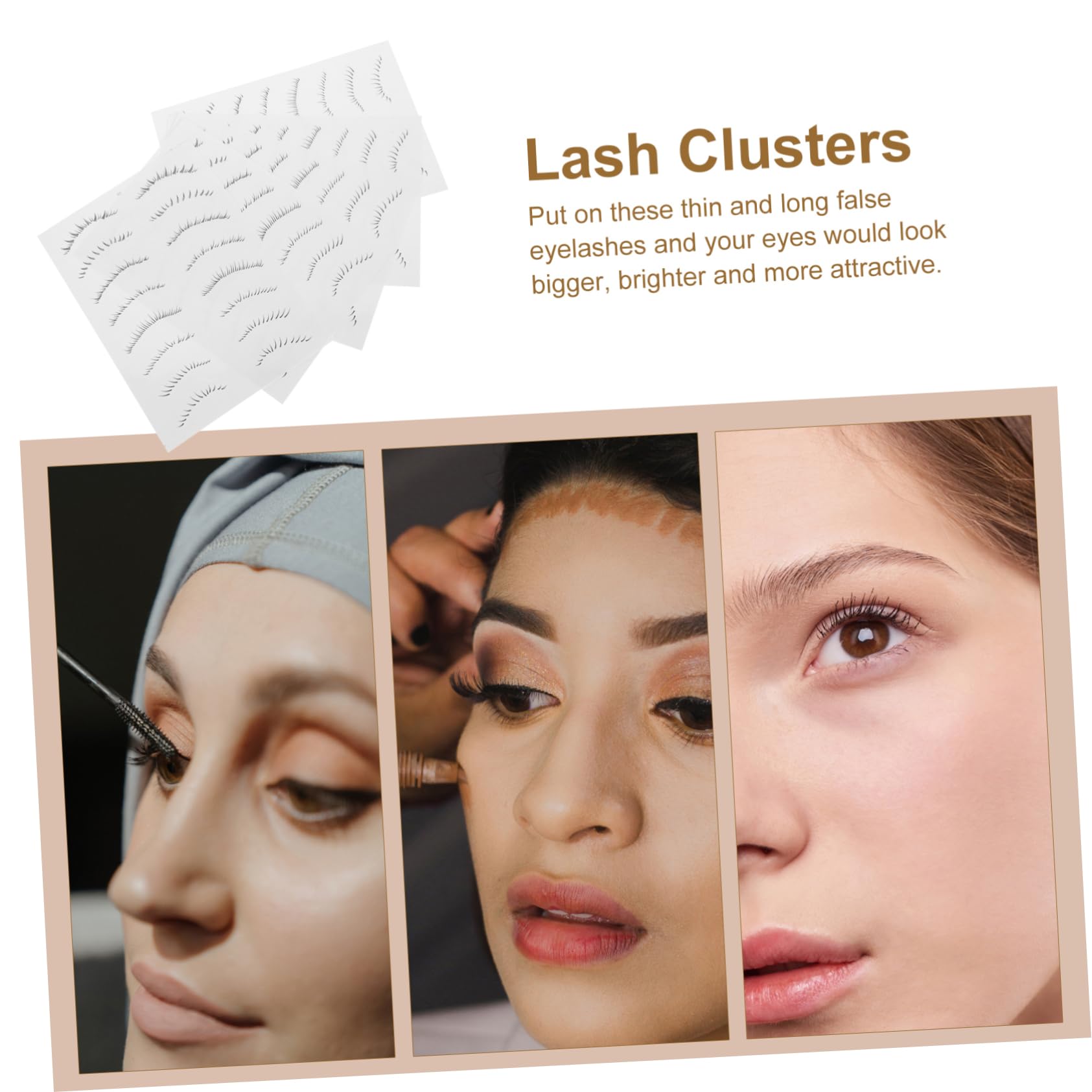 Didiseaon 10 Sheet Lower Eyelash Tattoos Stickers Women Fake Eyelash Extensions for Makeup Natural Look