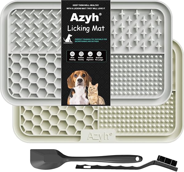 Azyh Leckmatte Hund und Katze, 2er-Set, 25x15 cm